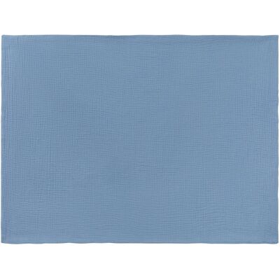 Bornino Home Wende-Kuscheldecke Musselin 75x100 cm blau Bornino Home Wende-Kuscheldecke Musselin 75x100 cm blau