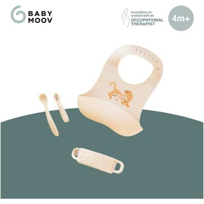 Babymoov 4-tlg. Geschirrset inkl. Silikon-Lätzchen Babymoov 4-tlg. Geschirrset inkl. Silikon-Lätzchen