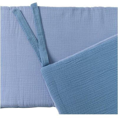Bornino Home Wende-Nestchen Musselin 34x180 cm blau Bornino Home Wende-Nestchen Musselin 34x180 cm blau