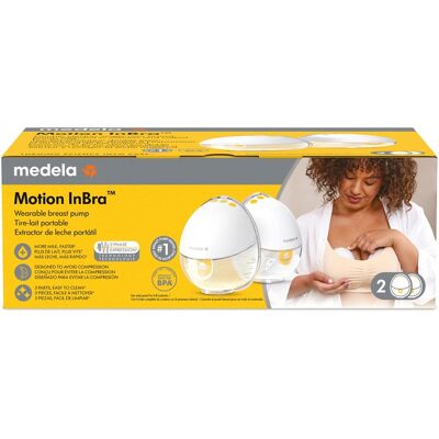 Medela Elektronische Milchpumpe Motion InBra, tragbar weiss Medela Elektronische Milchpumpe Motion InBra, tragbar weiss