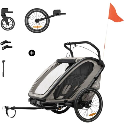 Hauck Fahrradanhänger Bike N Walk grau