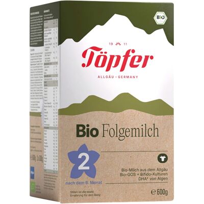 Töpfer 3er Pack Bio Folgemilch 2 600 g Töpfer 3er Pack Bio Folgemilch 2 600 g