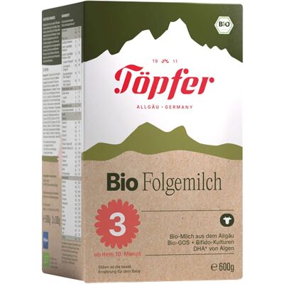 Töpfer 4er Pack Bio Folgemilch 3 600 g Töpfer 4er Pack Bio Folgemilch 3 600 g