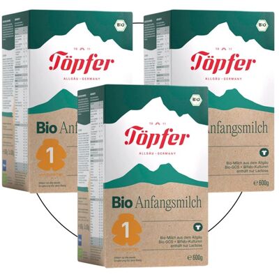 Töpfer 3er Pack Bio Anfangsmilch 1 600 g Töpfer 3er Pack Bio Anfangsmilch 1 600 g