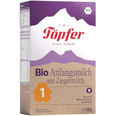 Töpfer Bio Anfangsmilch Ziege 1, 400g Töpfer Bio Anfangsmilch Ziege 1, 400g