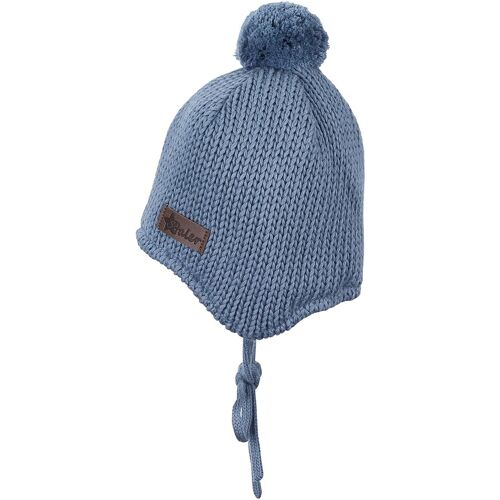 Sterntaler Winter-Strickmütze Bommel blau 45