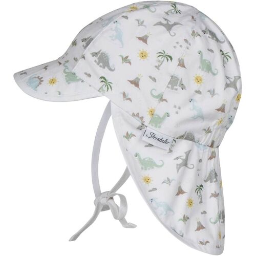 Sterntaler Schirmmütze mit Nacken- und UV-Schutz Dinos weiss mehrfarbig 49