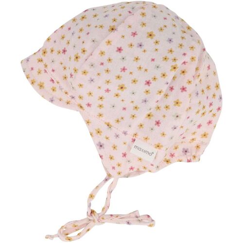 Maximo Mütze mit Schild und UV-Schutz Blumen rosa 45