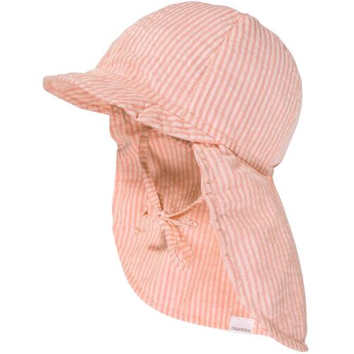 Maximo Schirmmütze mit Nackenschutz Ringel rosa 47