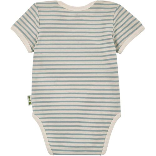 Steiff Body kurzarm Ringel Bär natur gruen 80