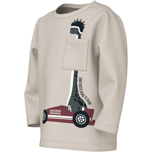 Name It Shirt langarm Dino Auto beige 104