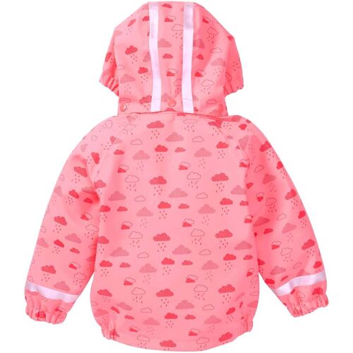 Bornino Lieblinge Regenjacke mit Kapuze Wolken rosa 86