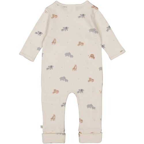 Feetje Overall mit Klappfuß Safari Rippqualität natur mehrfarbig 80