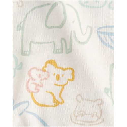 Carter's 5er-Pack Bodys kurzarm Tiere Rippqualität natur mehrfarbig 68