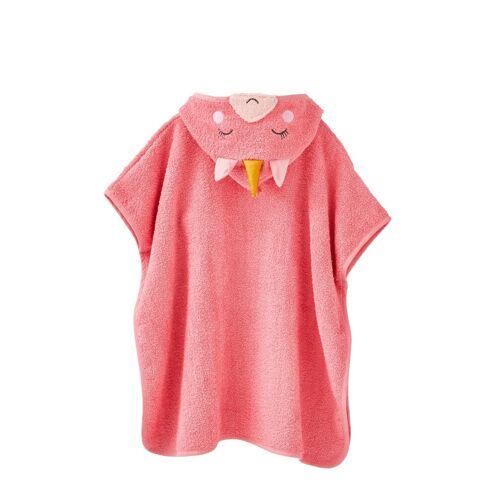 Vertbaudet Kinder Bade-Poncho, Einhorn-Kostüm Oeko-Tex rosa