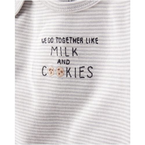 Carter's 3-tlg. Set 2 Bodys kurzarm und Jogginghose Cookies grau mehrfarbig 74