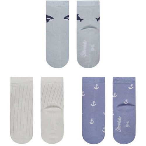 Sterntaler 3er-Pack Socken Maritim blau weiss 19