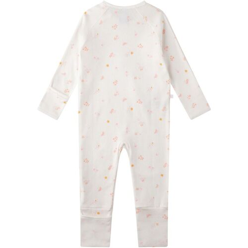 Sanetta Schlafoverall mit Klappfuß Blumen natur mehrfarbig 92