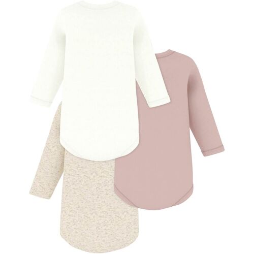 Petit Bateau 3er-Pack Bodys langarm mehrfarbig 68