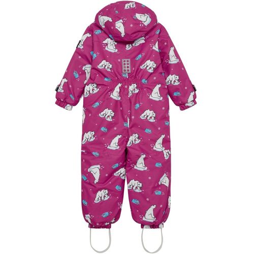 Lego Kidswear Schneeoverall mit abnehmbarer Kapuze LWJeri Eisbären pink mehrfarbig 86