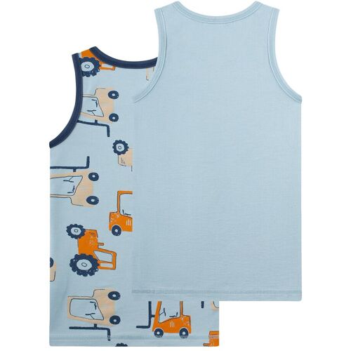 Sanetta 2er-Pack Unterhemden Fahrzeuge hellblau mehrfarbig 128