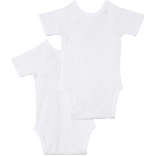 Petit Bateau 2er-Pack Wickelbodys kurzarm weiss 50