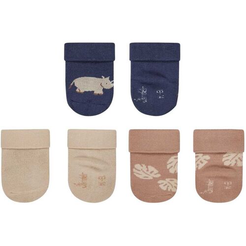 Sterntaler 3er-Pack Socken Nashorn blau beige 15