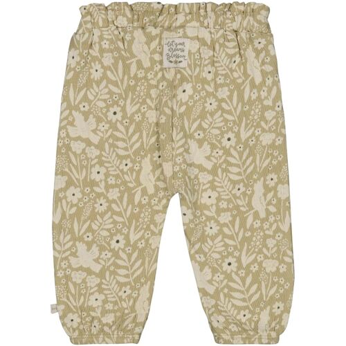 Feetje Krepp-Hose Blumen gruen natur 80