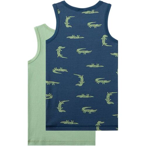 Sanetta 2er-Pack Unterhemden Krokodil blau gruen 92