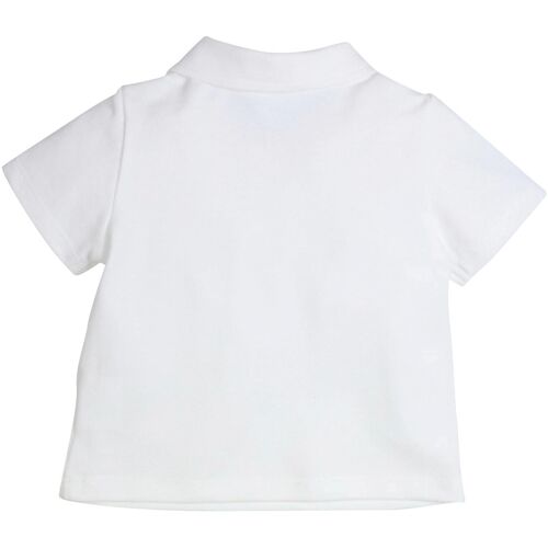 Gymp Polo-T-Shirt mit Tasche Piqué weiss 80