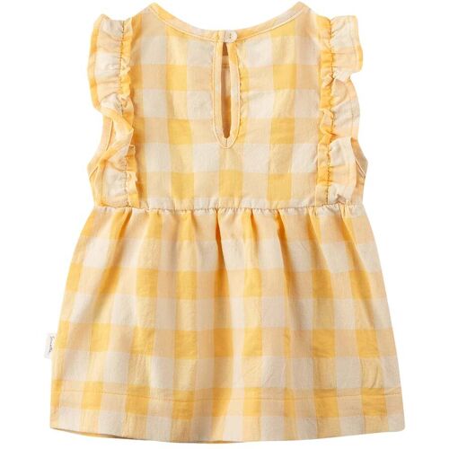 Sanetta Pure Pure Kleid ohne Arm Karo Rüsche gelb 62