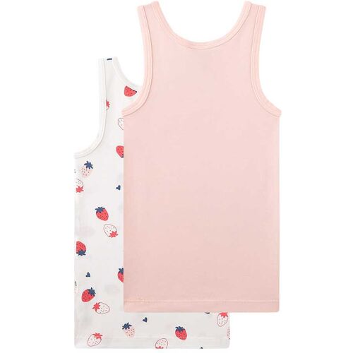 Sanetta 2er-Pack Unterhemden Erdbeeren rosa natur 128