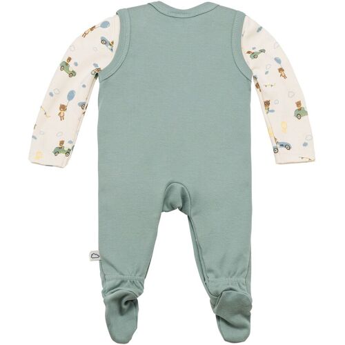 Bornino On The Road Strampler-Set 2-tlg. mit Shirt Bär gruen natur 50