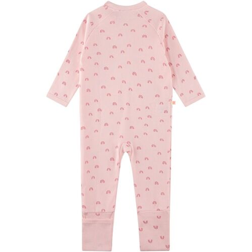 Sanetta Schlafoverall mit Klappfuß Regenbögen rosa 80