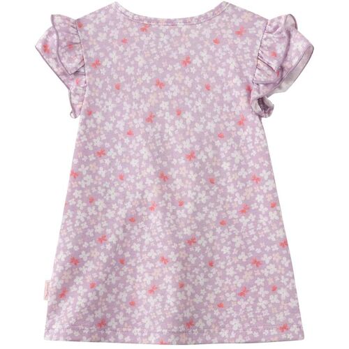 Sanetta Fiftyseven Kleid kurzarm Blumen Rüschen lila 68