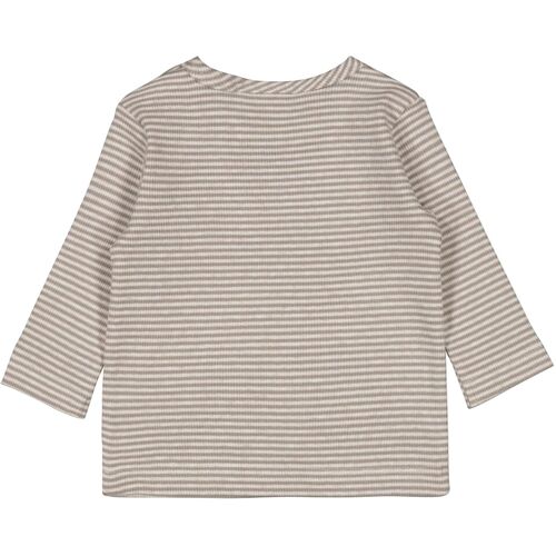 Feetje Shirt langarm Ringel Rippqualität natur grau 44