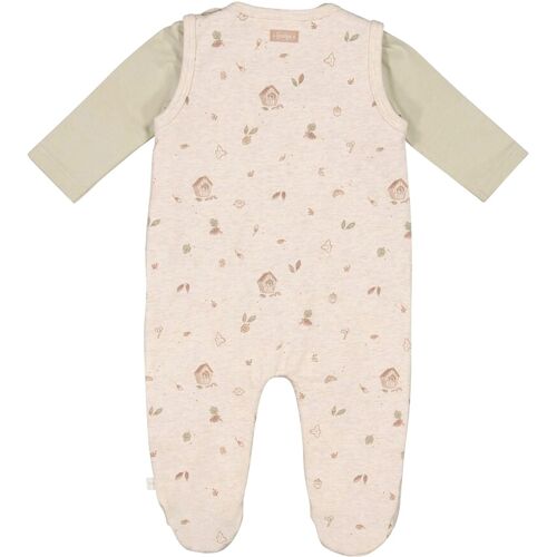 Feetje Strampler-Set Herbst beige gruen 62