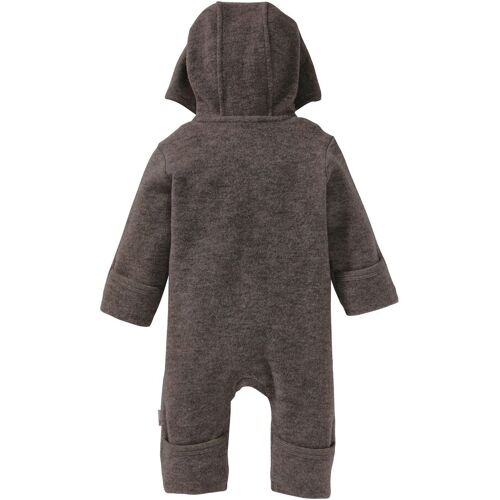 Bornino Wollfleece-Overall mit Klappbündchen aus Merinowolle braun 50
