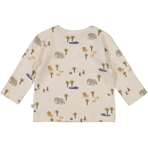 Feetje Henley-Shirt langarm Safari Rippqualität natur mehrfarbig 68