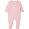 Vertbaudet 3er-Pack Baby Samtstrampler BASICS Oeko-Tex rosa