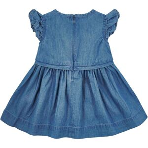 Steiff Jeans-Kleid kurzarm Bär Rüschen denim 86 Steiff Jeans-Kleid kurzarm Bär Rüschen denim 86