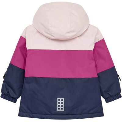 Lego Kidswear Winterjacke mit abnehmbarer Kapuze LWJER Colorblock pink blau 92 Lego Kidswear Winterjacke mit abnehmbarer Kapuze LWJER Colorblock pink blau 92