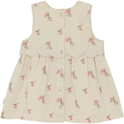 Minymo Kleid ohne Arm Blumen natur rosa 74 Minymo Kleid ohne Arm Blumen natur rosa 74