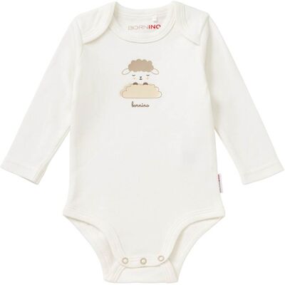 Bornino Lieblinge 3er-Pack Bodys langarm Ringel Schaf Wolken beige natur 86 Bornino Lieblinge 3er-Pack Bodys langarm Ringel Schaf Wolken beige natur 86