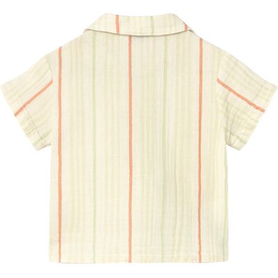 Mayoral Musselin-Hemd kurzarm Ringel beige mehrfarbig 74 Mayoral Musselin-Hemd kurzarm Ringel beige mehrfarbig 74