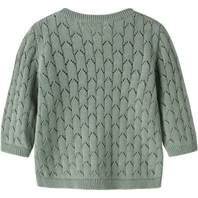Name It Ajour-Strickjacke Blumenstickerei gruen 56 Name It Ajour-Strickjacke Blumenstickerei gruen 56
