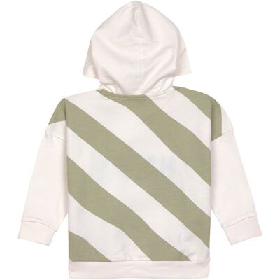 Lässig Sweatshirt mit Kapuze Streifen Happy Little Gang natur gruen mehrfarbig 110 Lässig Sweatshirt mit Kapuze Streifen Happy Little Gang natur gruen mehrfarbig 110