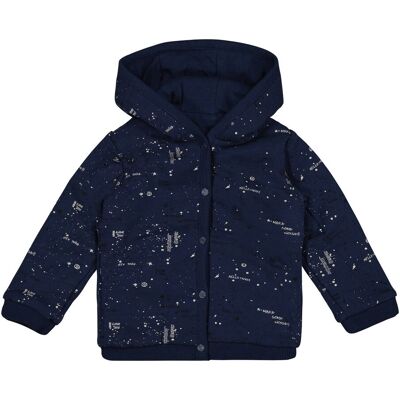 Vingino Wende-Sweatjacke mit Kapuze Kleckse blau 62 Vingino Wende-Sweatjacke mit Kapuze Kleckse blau 62