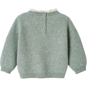 Vertbaudet Baby Pullover mit Volantkragen, Capsule Collection MAMA, TOCHTER & BABY gruen