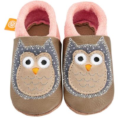 Orangenkinder Krabbel- und Hausschuhe Eule beige 20 Orangenkinder Krabbel- und Hausschuhe Eule beige 20